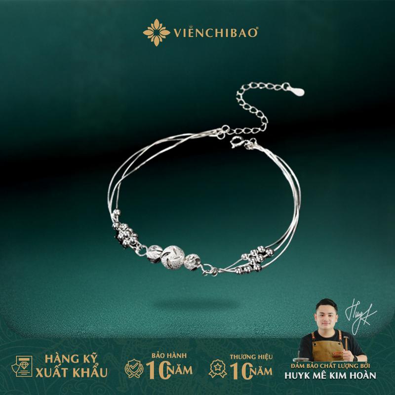 HuyK Viễn Chí Bảo - Lắc chân bạc nữ Tam sinh tam thế chất liệu bạc S925 - L500412