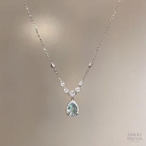 Dây Chuyền Lớp Kép Trái Tim Zircon Mùa Hè - Phong Cách Ngọt Lạnh Siêu Rực Rỡ, Dây Chuyền Cổ Clavicle Sang Trọng Nhẹ Nhàng Ít Người Có, Bộ Phụ Kiện Nữ Cao Cấp Tinh Tế