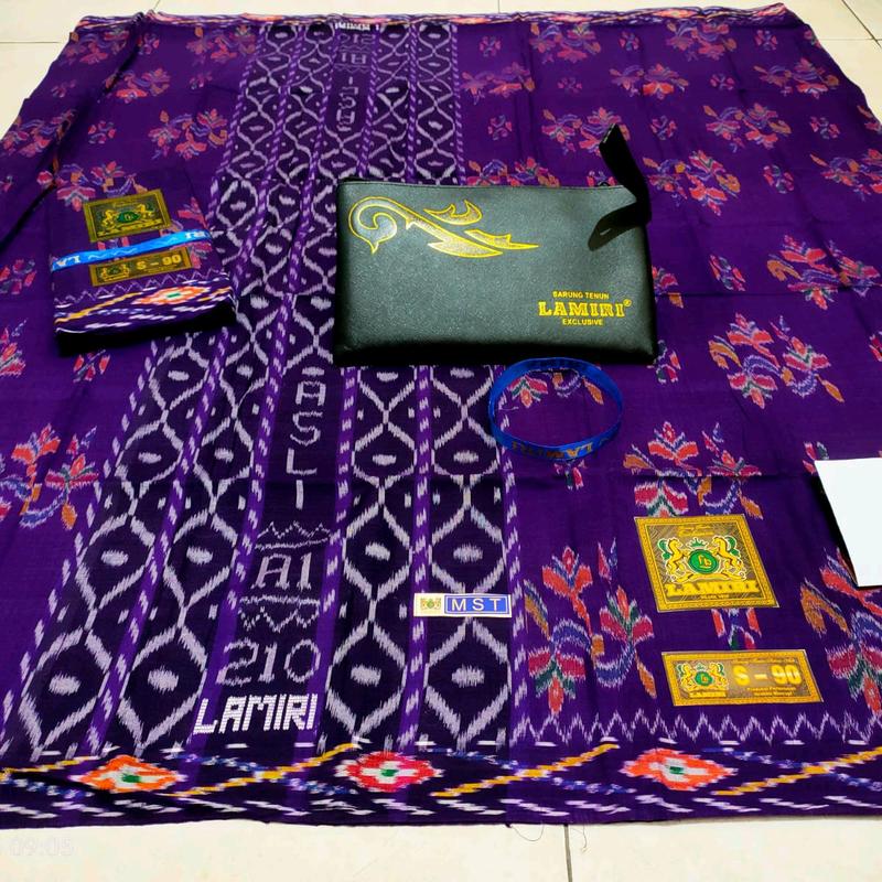 Sarung Lamiri MST Mercerized - Baju Muslim Katun Hitam Dewasa - Pria, Wanita, Motif, Batik, Santri, Bali 3