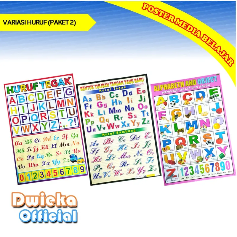 COD POSTER HURUF BERVARIASI Belajar Stationery 1
