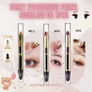 (3pcs Request) Eyeshadow Pencil, Eyeshadow Pen Pena Stik, Eye Shadow Waterproof