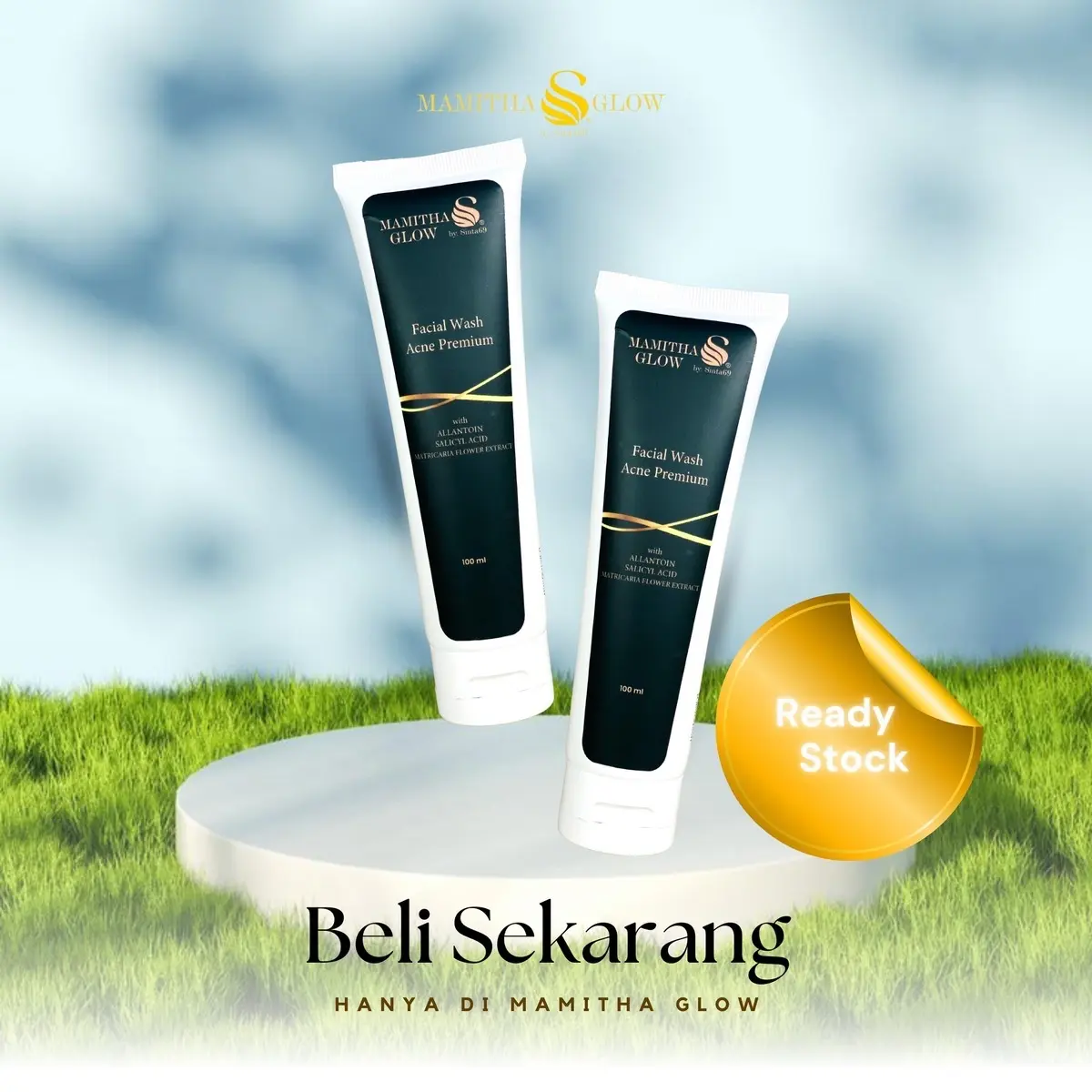FACIAL WASH ACNE PREMIUM BY MAMITHA GLOW Sabun Cuci Muka Berjerawat Membersihkan Mencerahkan Wajah