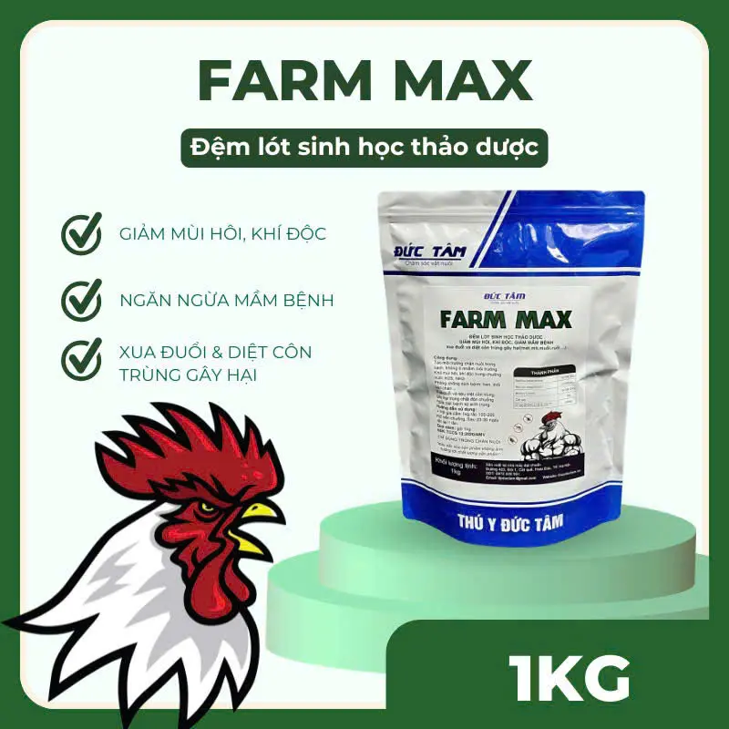 Men rắc chuồng Farm max diệt mò mạt, khử mùi hôi chuồng,khô thoáng chuồng nuôi (Sản phẩm cho gia cầm) 0