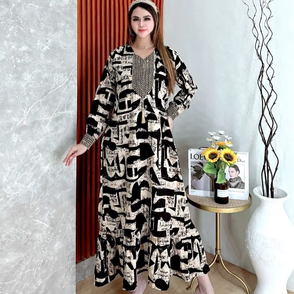 GAMIS ALMAS RENDA SULTAN // GAMIS COKLAT RENDA TERBARU Motif Kain Rayon