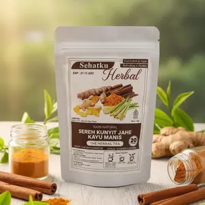 Sehatku Herbal Teh Sereh Kunyit Jahe Kayu Manis isi 20 Tea Bag Minuman Herbal Instan Bahan Alami Membantu Meredakan Peradangan dan Menyeimbangkan Hormon