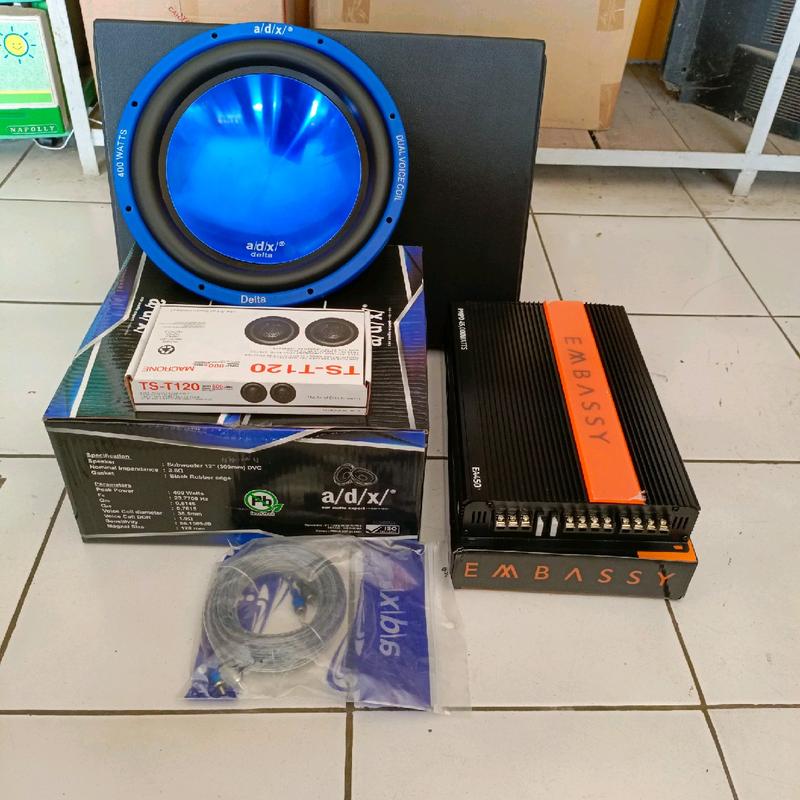 Paket hemat power subwofer embassy, (Khusus buat truk canter) 12 inch Car 0