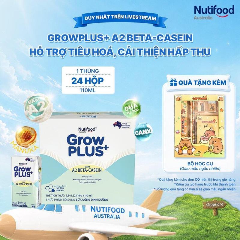 Thùng 24 x 110ml hộp SBPS GrowPLUS+ A2 beta-casein