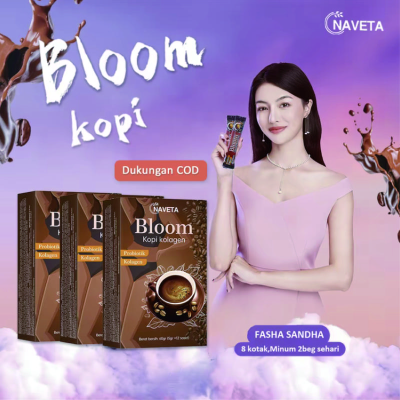 Bloom Collagen Coffee 60g KOPI COLLAGEN - 1 BOX ISI 12 SASET 1