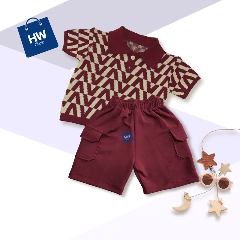 HW ONESET POLO V - Setelan Pakaian Anak LAKI-LAKI Rajut Fashion 4