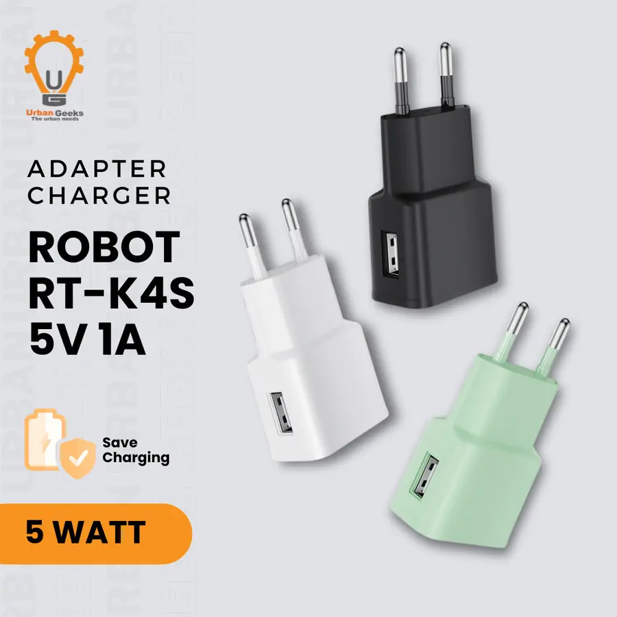 Adaptor Charger 5V 1A Robot RT-K4 Adapter Kepala Sabbat KZ TWS
