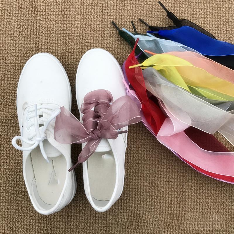 1 Pair Shoe Accessories Shoes Laces Shoelaces Rope Tie 4cm Wide Polyester Lace Accessory 0