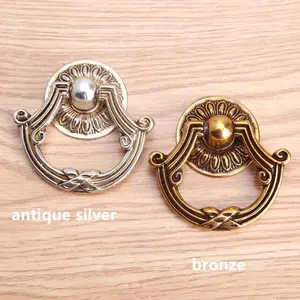 Europen bronze drawer cabinet knobs pulls antique silver