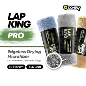 Dohero Lap King Pro - Edgeless Drying Microfiber Kain Lap Microfiber Pengering 40x40cm Lembut Tanpa Jahitan Tepi