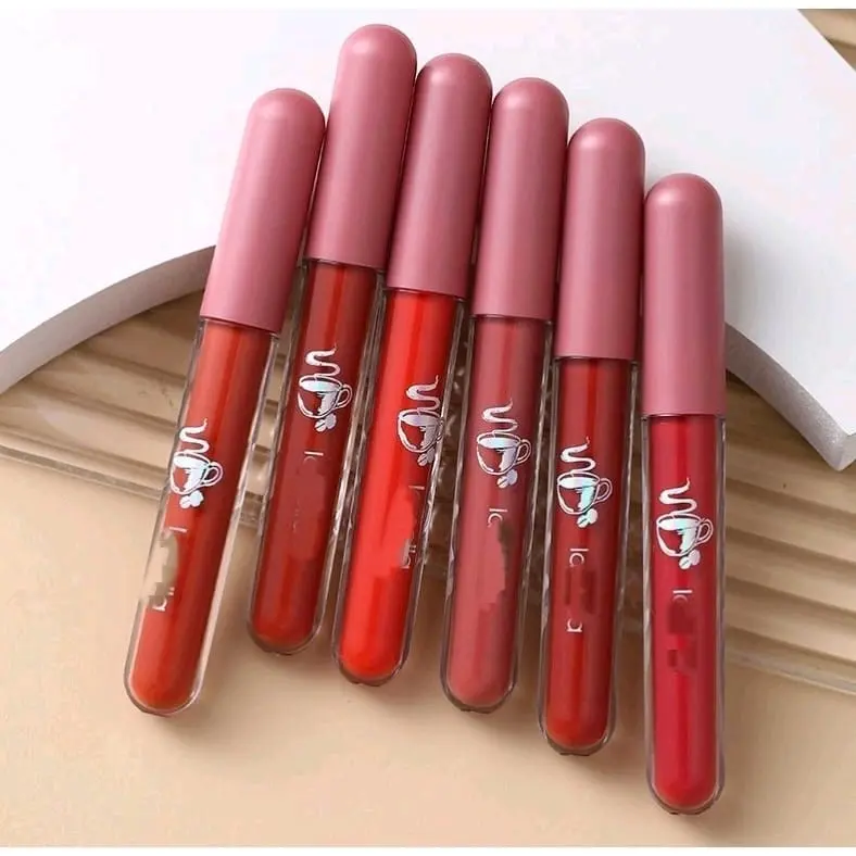(NUDE NO 4 ) Lip Glaze Lip Gloss Lipstik Cair Lips Pelembab Silky Misty