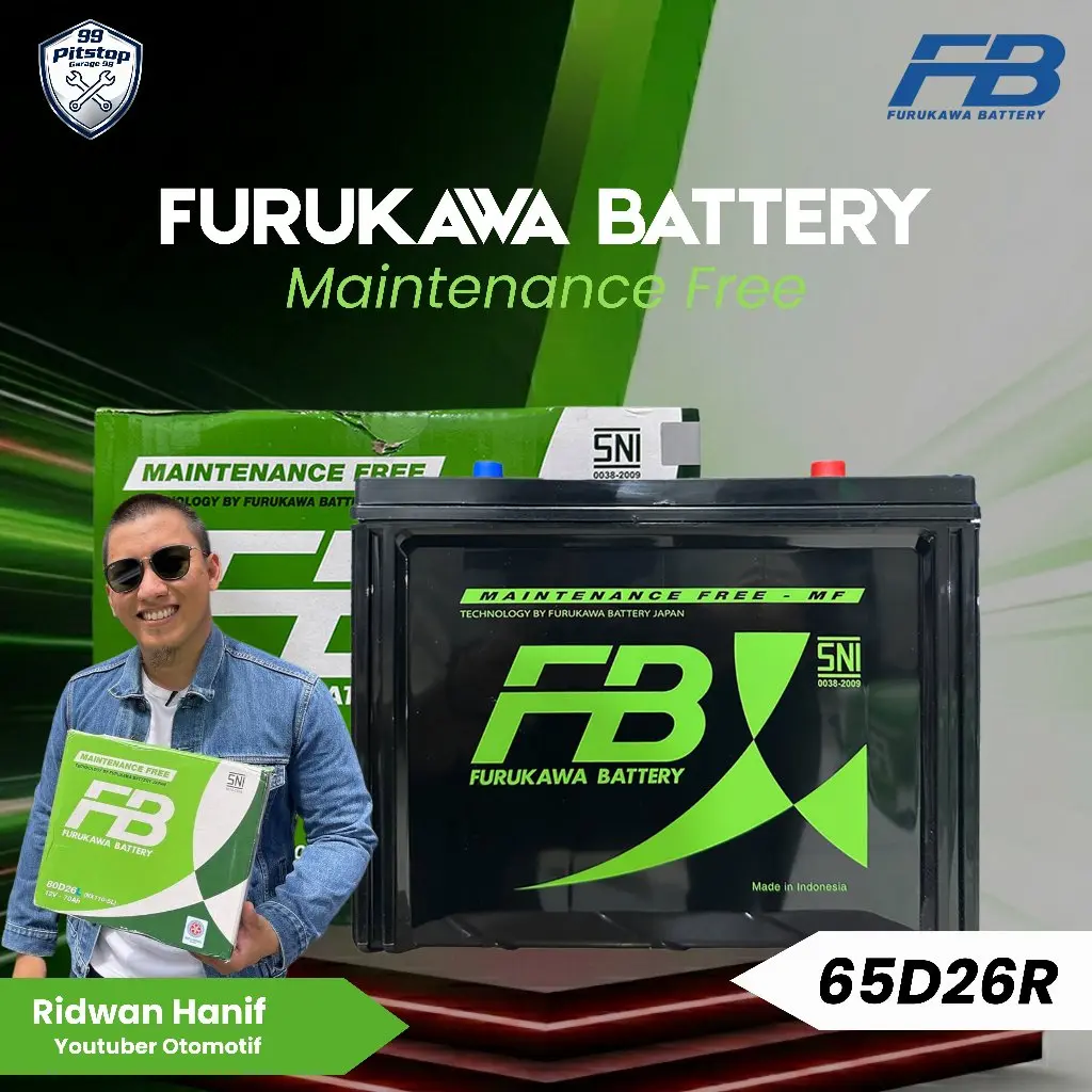 Furukawa Battery / FB Aki Kering Mobil Toyota Kijang Diesel NS70 / 65D26R 65Ah