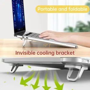 2 Pcs Portable Invisible Laptop Stand Heat Dissipation Keyboard Heightening Pad