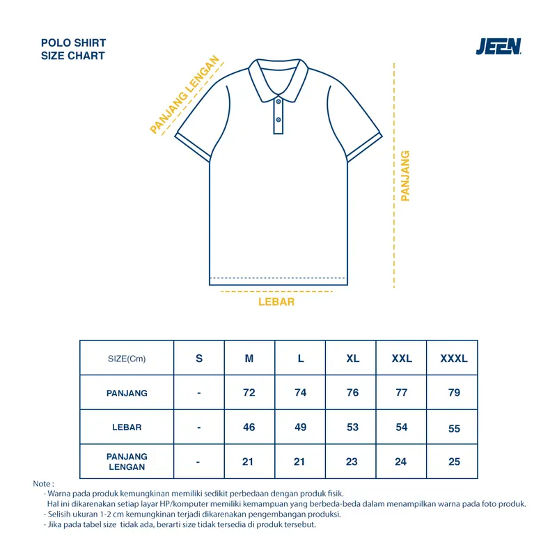 JEEN ORIGINAL - Kemeja Polo Basic Lengan Pendek Bordir Pria Katun Baju Casual Formal 7