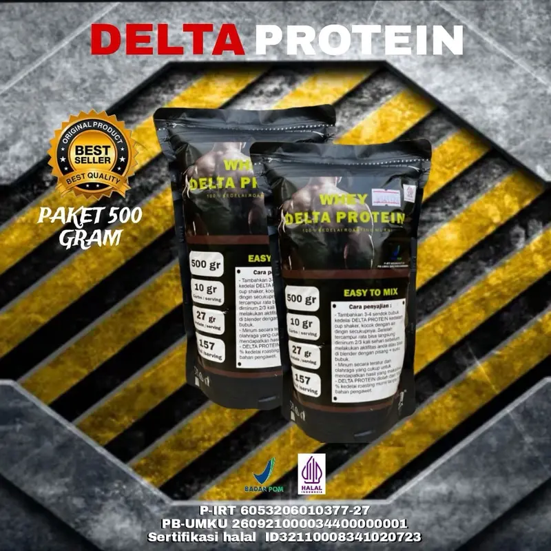 WHEY DELTA PROTEIN 500 GRAM 100% SUSU PROTEIN KEDELAI MURNI 3