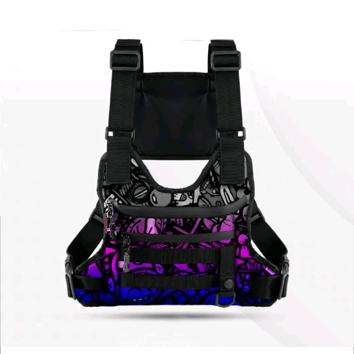 TAS DADA PRIA PELINDUNG ANGIN ANTI AIR MOTIP PRINTING Pinggang