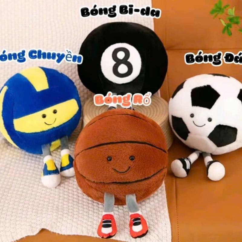 Gấu bông hình quả bóng đá , đồ chơi quả bóng gấu bông , trái banh nhồi bông ,set quà gấu bông tặng sinh nhật