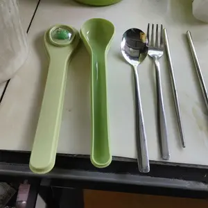 BISA COD H6659 Set Sendok Makan Alat Makan Stainless Steel Kotak Minimalis Wadah Penyimpanan Praktis Ringan & Ramah Lingkungan Peralatan Makan Portabel Utensils