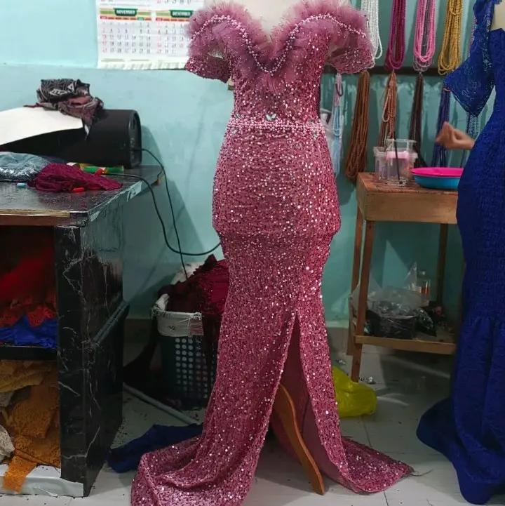 Gaun Blink Blink Mewah Premium. Gaun Singer/Pesta/Kondangan/Wisuda