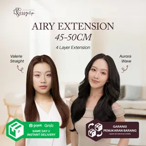 Sissyclip - AIRY EXTENSION 45-50 CM 4 CLIPS HAIRCLIP AIRY AURORA WAVE AIRY VALERIE STRAIGHT