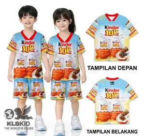 Setelan Jersey Anak Lucu Baju Anak Fullprint Usia 1–10 Tahun Oneset Gambar Kinder Joy Lucu Nyaman di pakai  KLSKID