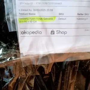 Kandang Ayam Kotak Galvanis 80 x 80 x 80 CM