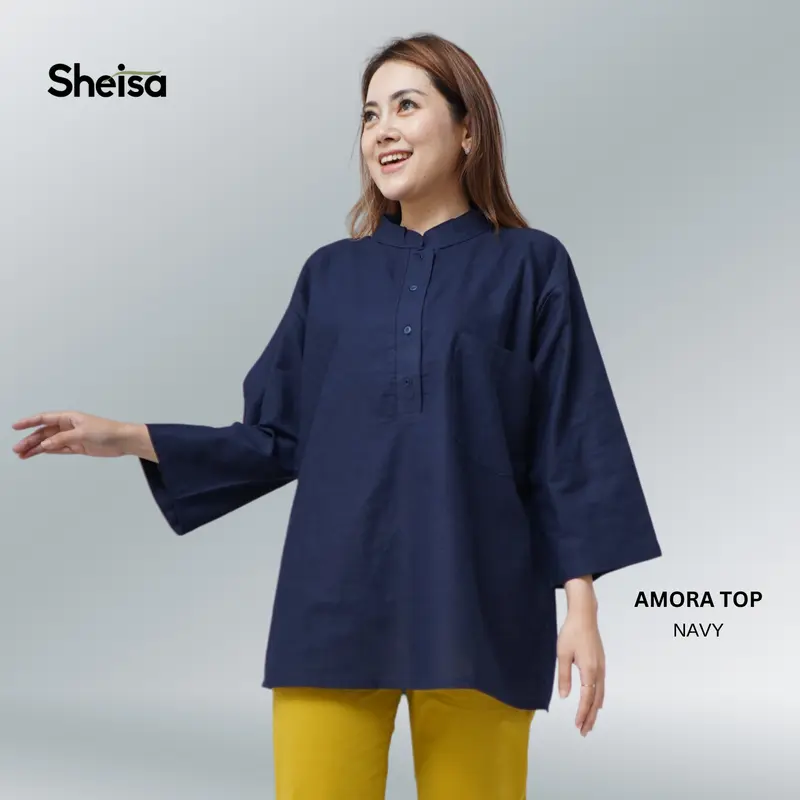 SHEISA Setelan Wanita Celana Panjang | Setelan Harian Santai Formal Casual Sport | AMORA ONESET | Bahan Linen Rami Lembut Dingin Tidak Gerah Untuk BB Reguler Sampai Jumbo dan Banyak Pilihan Warna 4