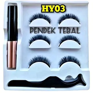Bulu Mata Magnet 3 pasang. bulu mata 3D magnet eyeliner Eyelash Extension