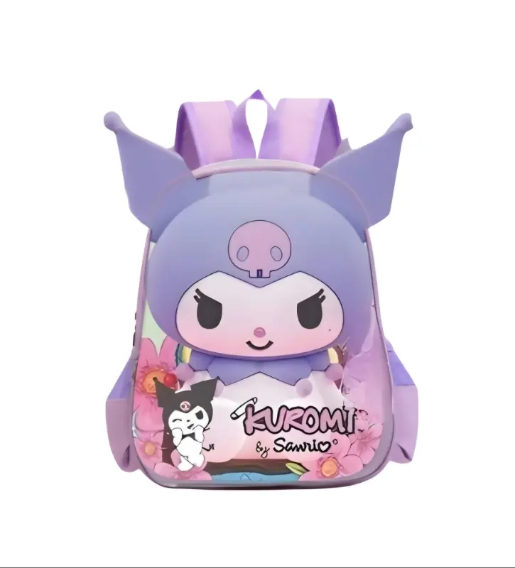 Tas Ransel Kuromi Tas Anak perempuan Sekolah PAUD TK SD Tas Ransel 2 in 1 Karakter LABUBU FREE Tas Slempang Bulat