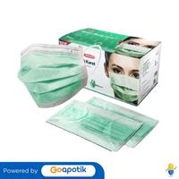 Gambar ONEMED 3PLY MASKER BEDAH KARET EARLOOP WARNA HIJAU BOX 50 PCS dari Apotek Clara Jaya By GoApotik Kota Administrasi Jakarta Timur 1 Tokopedia