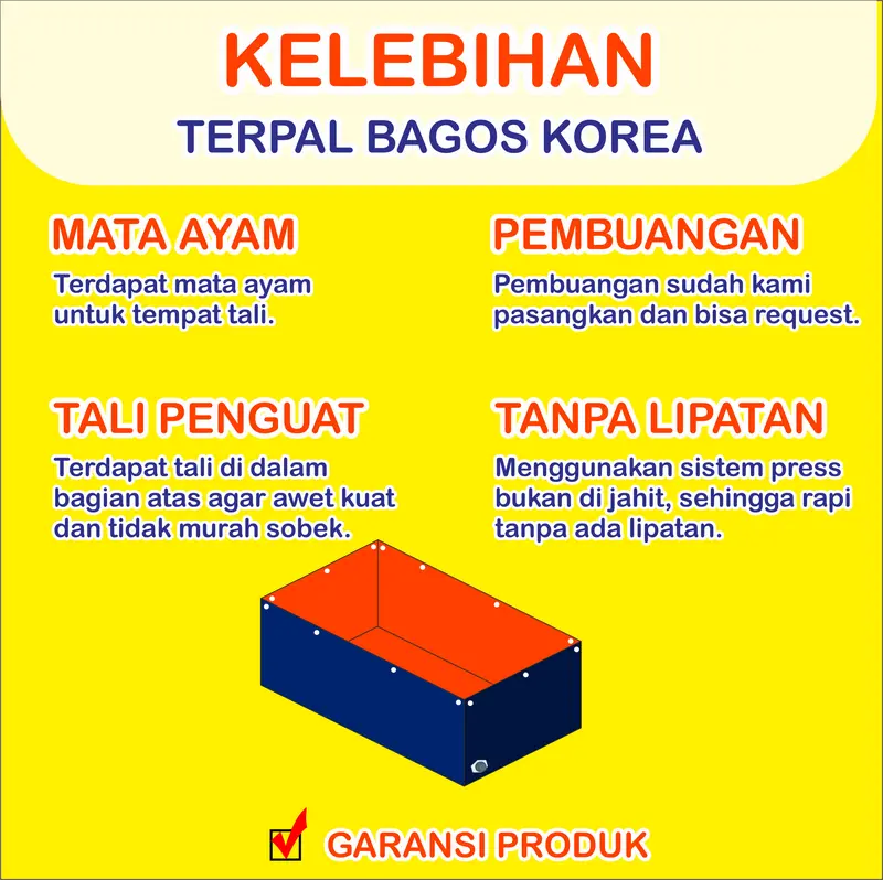 terpal kolam ikan mini (50x50x50) free pembuangan korea terpal kolam kotak murah 5