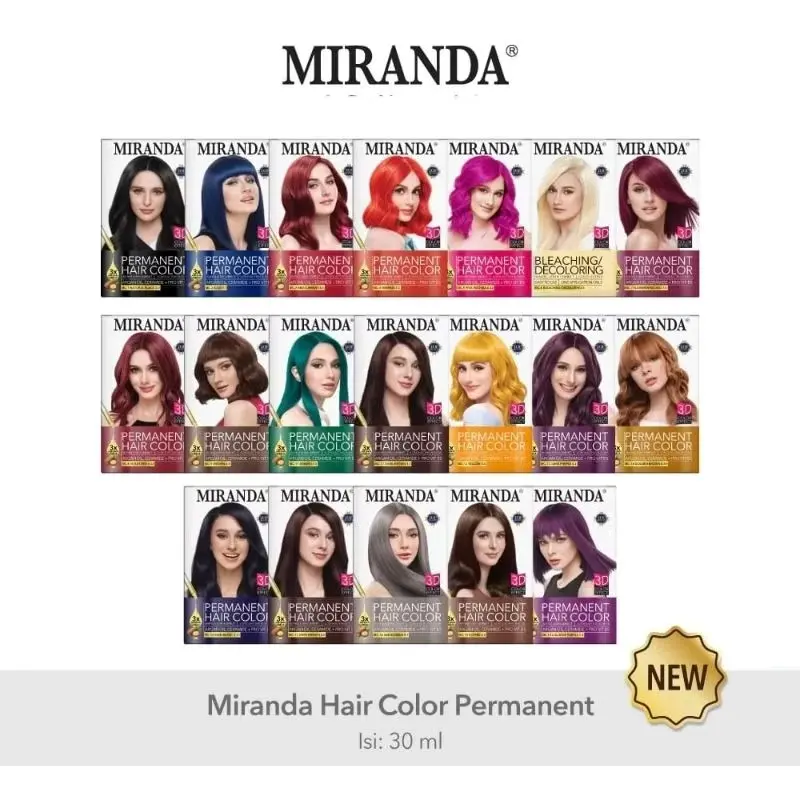 MIRANDA Semir Permanent Hair Color 30 mL / Semir Rambut/ Cat Rambut