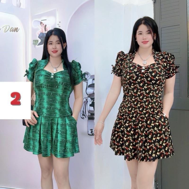 SÉT BỘ Đùi Váy From Áo Ngắn Vải Thun Aty 47-68kg Có Lót Quần Bên Trong Thiết Kế Độc Đáo Phù Hợp Nhiều Vóc Dáng Chất Liệu Mềm Mại. Đồ bộ tâm Đan . Đồ bộ nữ