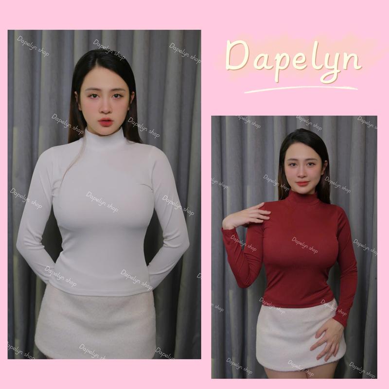 Mở Bán Áo Thun Nữ Cổ Lọ 5p Ôm Body Tay Dài Chất Thun Tăm Hàn Mềm Mịn Co Giãn Tốt-811