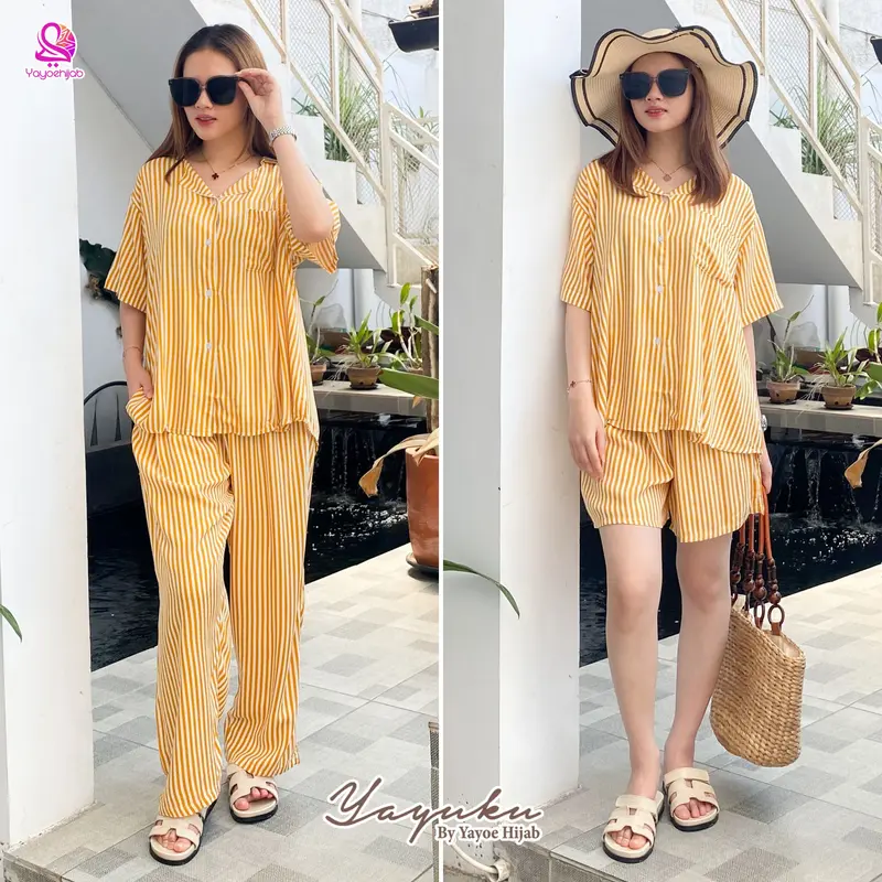 Sheila One Set Salur Setelan Rumahan Wanita Kekinian Bahan Adem Lembut By Yayoehijab 3