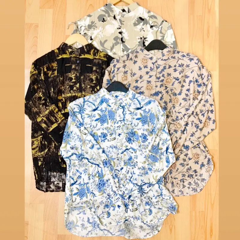 KEMEJA ATASAN KEKINIAN BASIC MOTIF BAHAN RAYON PREMIUM || KEMEJA BLOUS WANITA TERLARIS Panjang Dewasa Baju Busui 3