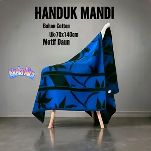Handuk Mandi Dewasa Pria Dan Wanita Bahan Cotton Tebal 330 gr Motif Bunga Menyerap Air Ukuran 140x70cm Anti Bakteri
