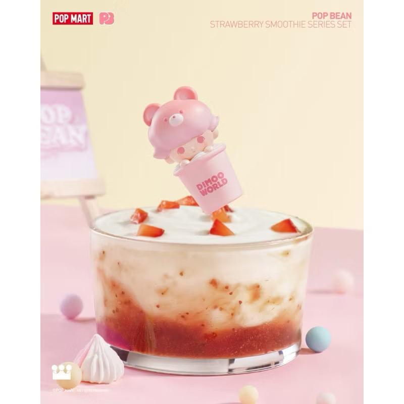 Product Introduction of POP MART POP BEAN Strawberry Smoothie set of 6 (Taiwan Exclusive) + Crybaby pin 6