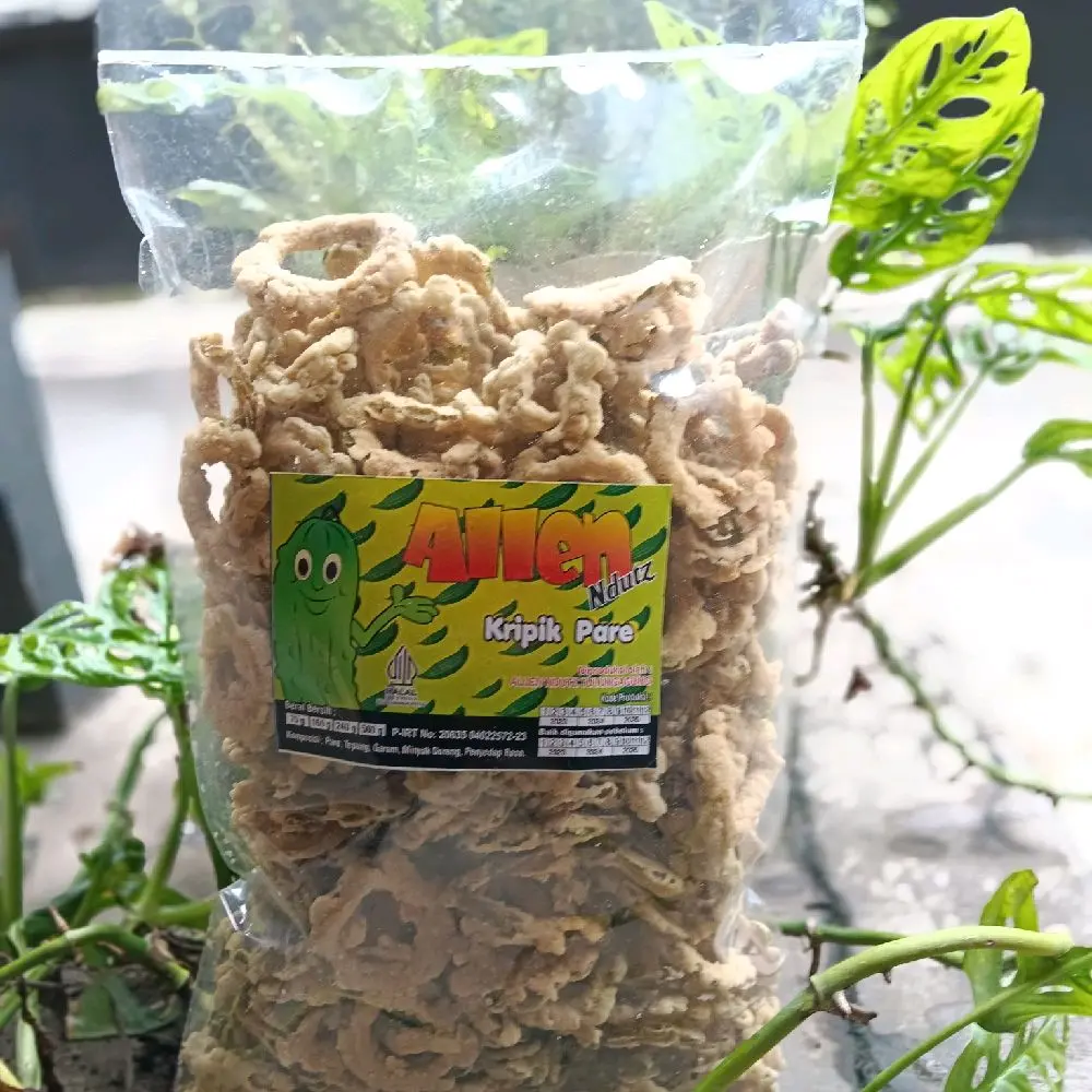 Keripik Pare Cap Allen Ndutz Kering Goreng Crispy Snack Makanan