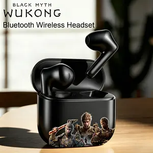Black Myth Wukong Earphone Bluetooth 5.3 DIY Tws Nirkabel Tahan Air dengan Pembatalan Bising & Kualitas Suara Hi-Fi untuk iPhone & Android Baterai 20 Jam Desain Kokoh Speaker - Wireless Headset