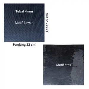 Sol Sepatu Sandal Lembaran Karpet Karet Hitam