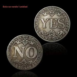 Moneda de decisión de estilo vintage de doble cara sí, no, recuerdo coleccionable, decoración para el hogar o regalo único, perfecta para cualquier ocasión