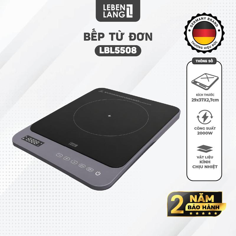 Bếp Từ Đơn Lebenlang LBL5508, 2000W – Bếp Điện Từ Cảm Ứng Siêu Mỏng Mặt Kính Pha Lê Cao Cấp