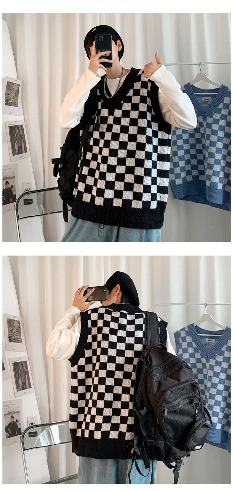 Product Introduction of Hanlu - Áo Cardigan Dệt Kim Kẻ Sọc Cho Nam, Phong Cách Hàn Quốc, Thời Trang Đường Phố, Trung Tâm Mua Sắm 6