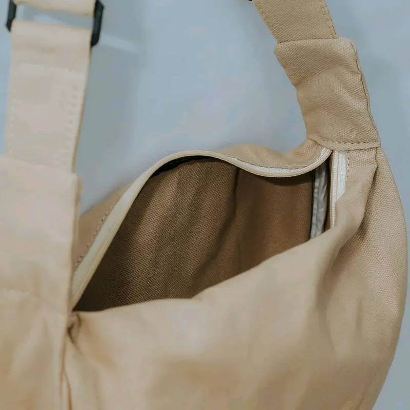 Tas selempang canvas / Kanvas mini Sling bag pria dan Wanita unisex simpel sikle 3