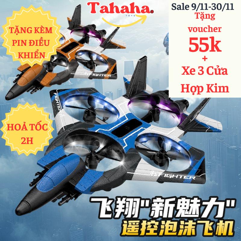 Tahaha Máy Bay Chiến Đấu Điều Khiển TAHAHA J20 Tặng Kèm Pin 4 Cánh Động Cơ Mạnh 2.4Ghz Khoảng Cách Xa 15M Đồ Chơi Mini Free Motor Thay Thế Nhào Lộn 360 Độ Đèn Báo Hiệu