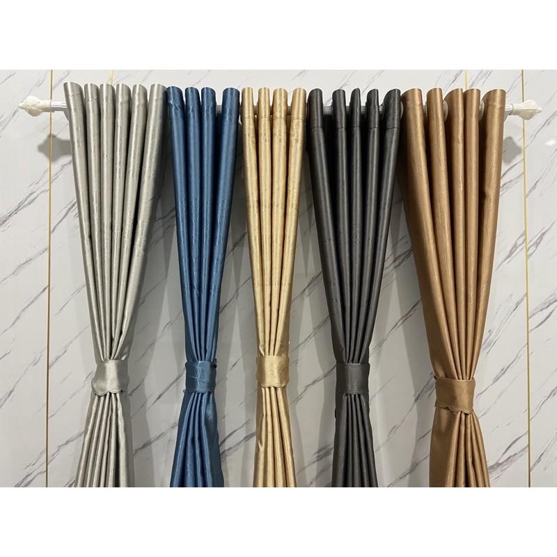 rèm cửa sổ rèm cửa chính KHÔNG kèm cây treo khoen lỗ ore rèm vải gấm cao cấp dệt 3 lớp siêu dày cản nắng tới 96% - THANHMINHCURTAIN khung rèm rèm vải